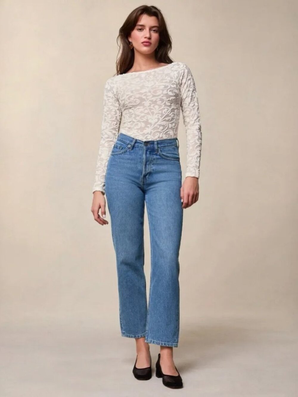 Rouje Marais High-Waisted Straight Jeans – Size 31
